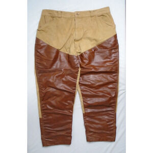 Chief Water Repellent Vintage Men 38x26 Heavy Canvas & Vinyl Field Hunting Pants